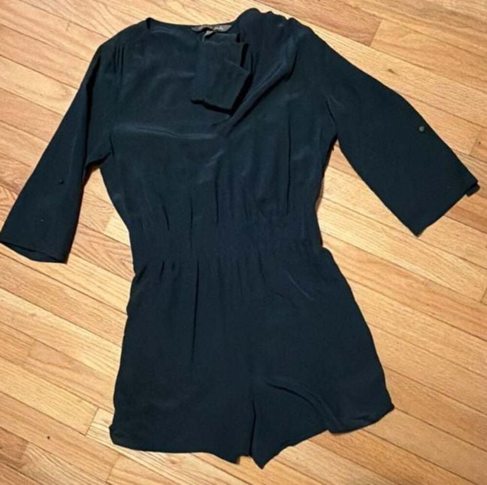 Charlie Jade 100% Silk Dark Green Romper Style AN35-DKG